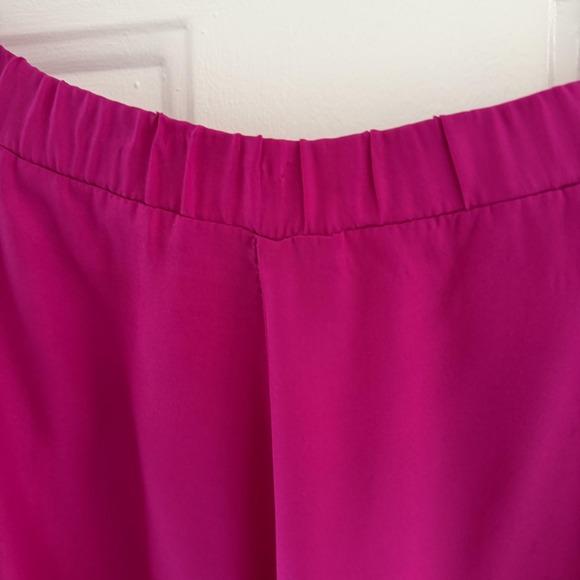 Vintage Neiman‎ Marcus Skirt Womens XL Fuchsia Maxi Long Elastic Waist Pockets - Picture 4 of 15